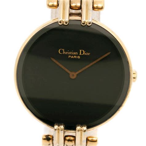 christian dior women's eight analog display swiss quartz golden watch|dior watches for women.